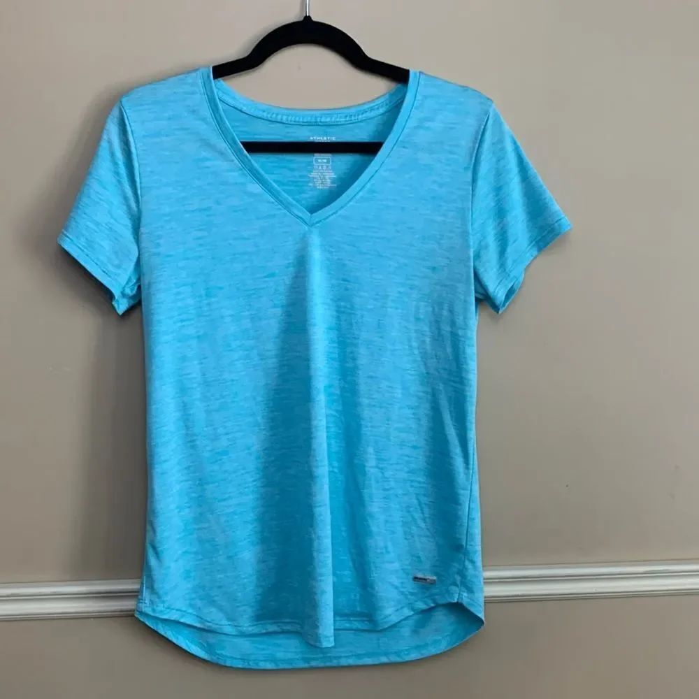 Athletic Works Turquoise Basic Tee Exercise Shirt Size Medium